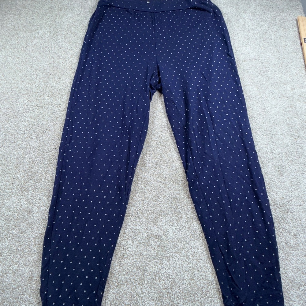 Boden Womens Navy Blue Star Print Henley Pajama Set Long Sleeve 2 Piece PJ Set 6 - Picture 9 of 13